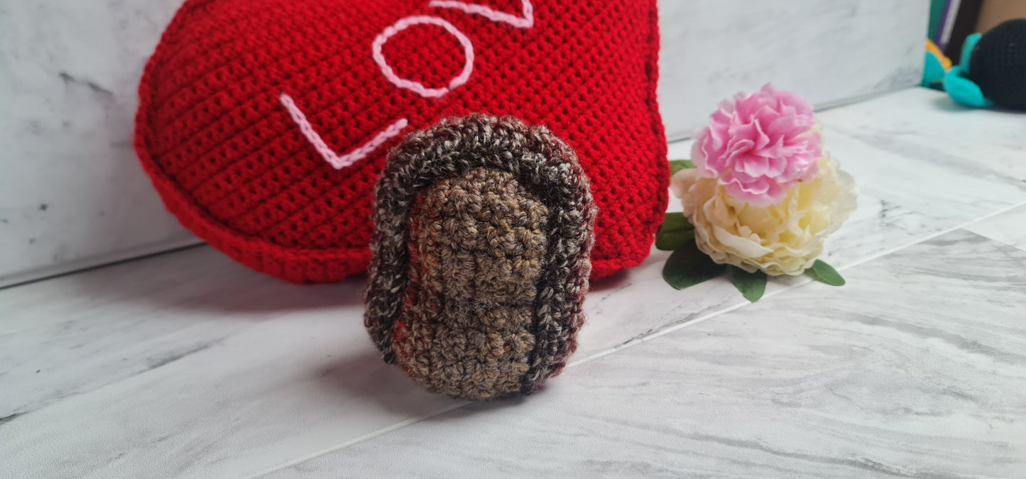 Love Heart Holding Hedgehog Figure