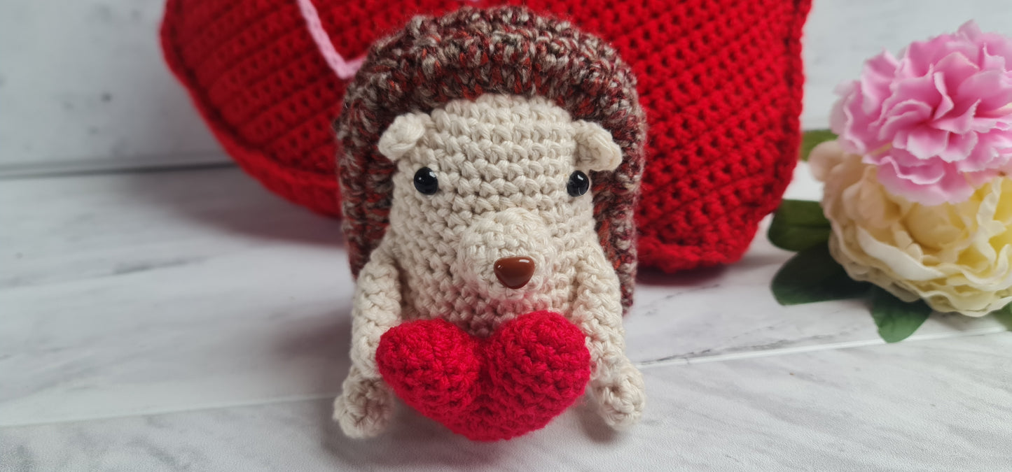 Love Heart Holding Hedgehog Figure