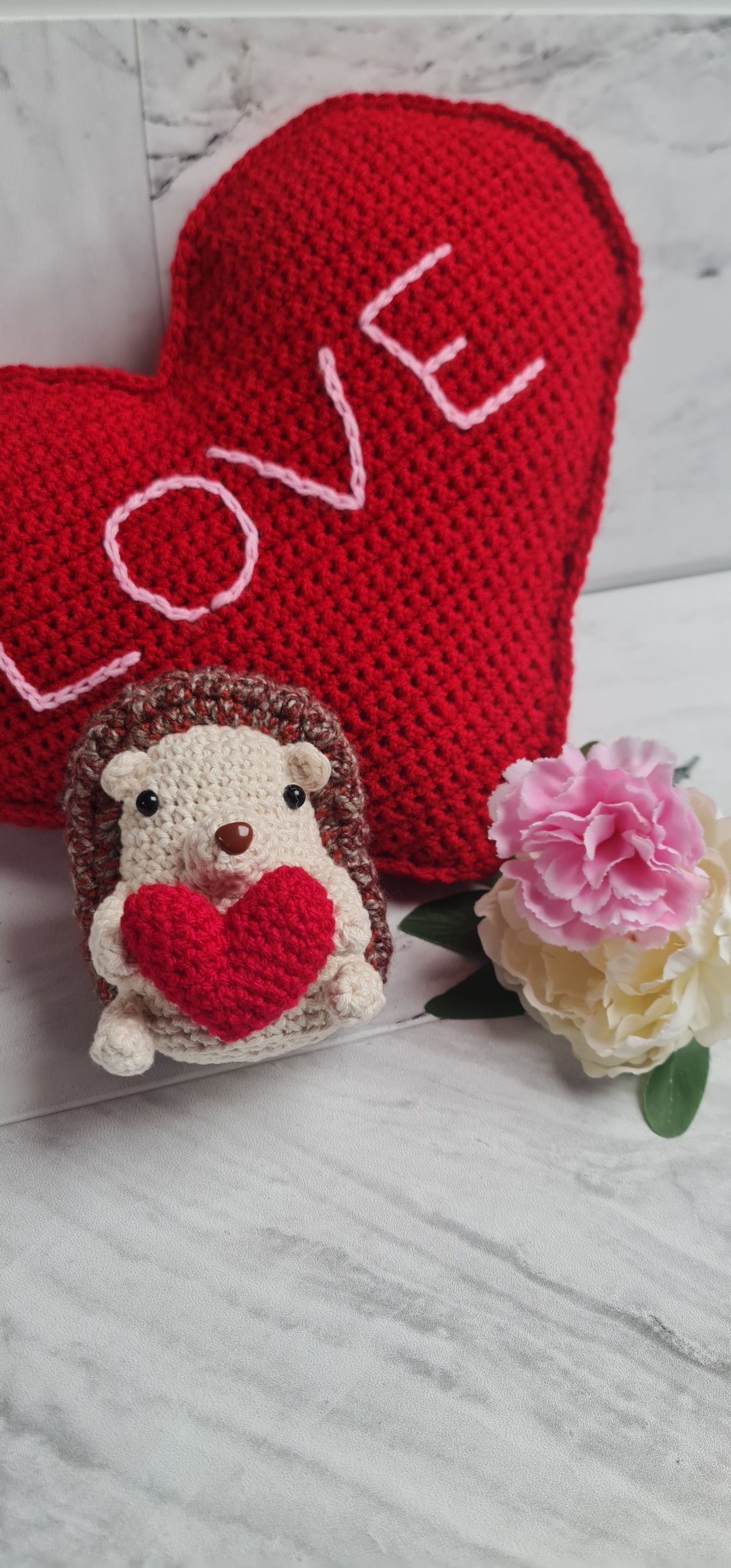 Love Heart Holding Hedgehog Figure