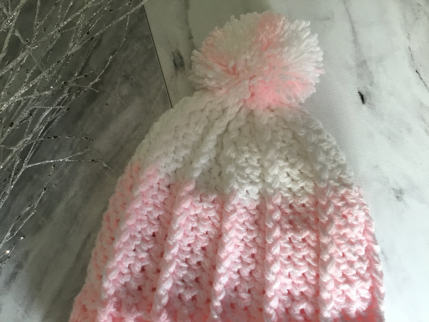 Extra Warm Ombre Beanie Bobble Hat