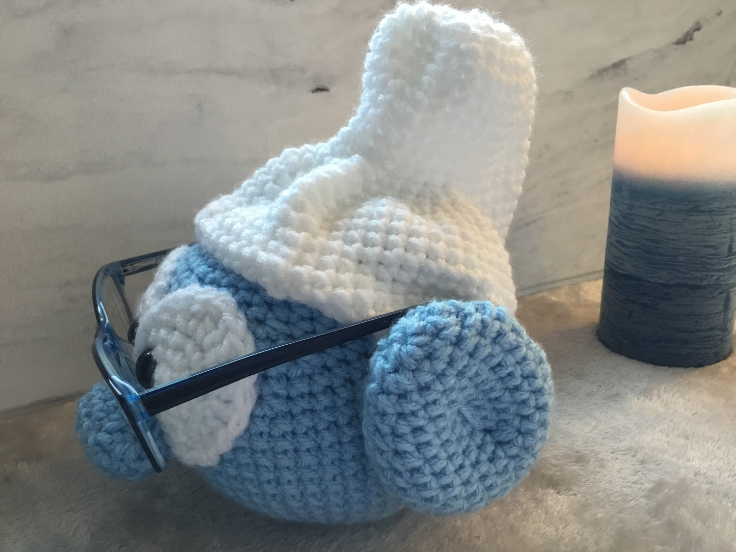 Perfect Gift Handmade Crochet Smurf Glasses Holder