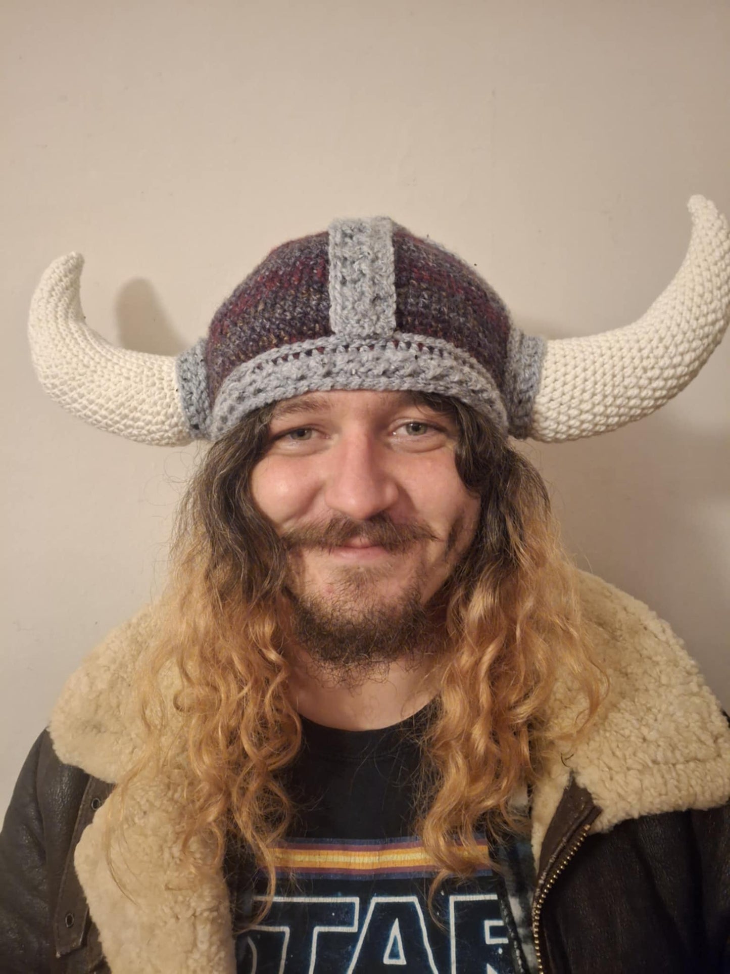 Viking Festival Fancy Dress Up Theme Day Hat with Horns