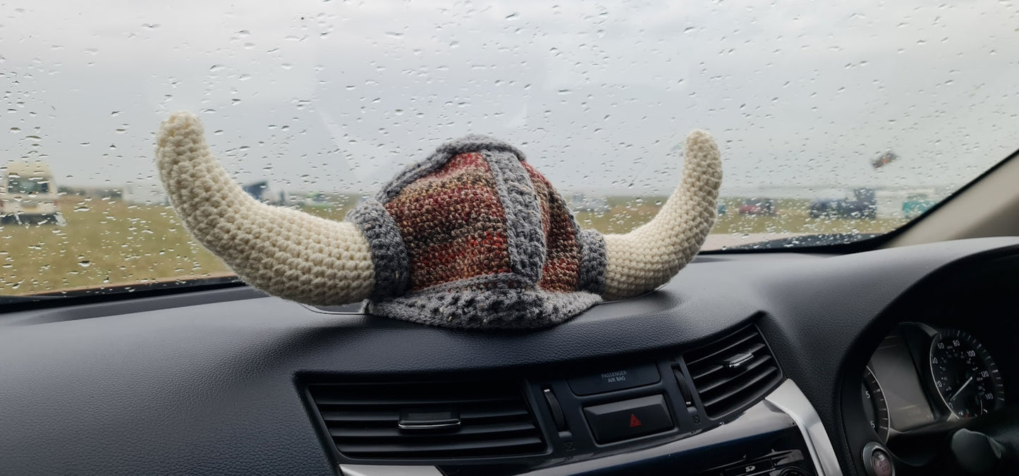 Viking Festival Fancy Dress Up Theme Day Hat with Horns