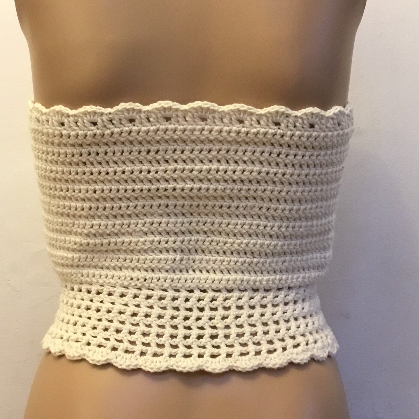 Cream Crop Top Basque design