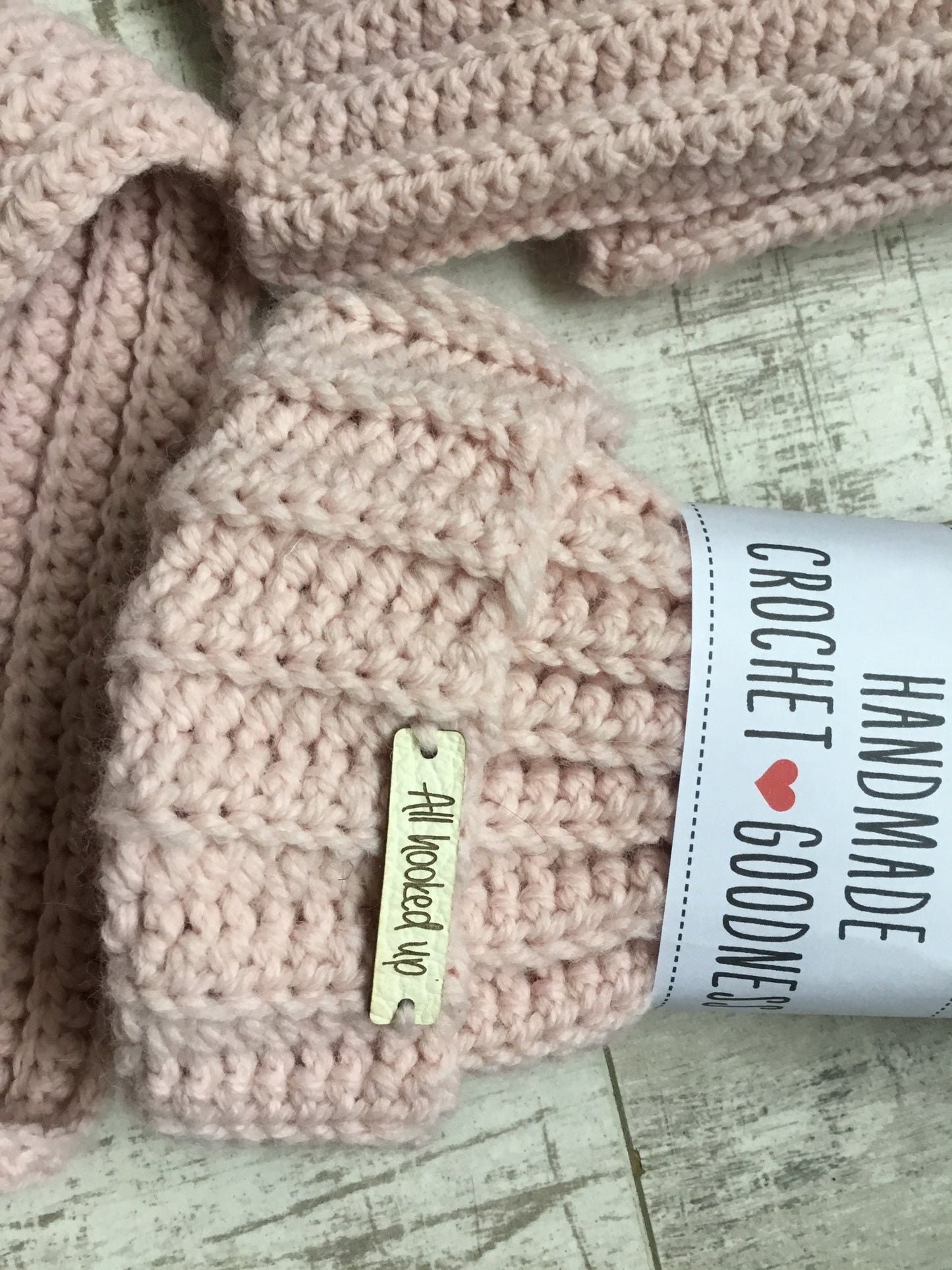 Matching Scarf, Hat and Boot Cuff Gift Set - pretty in pink