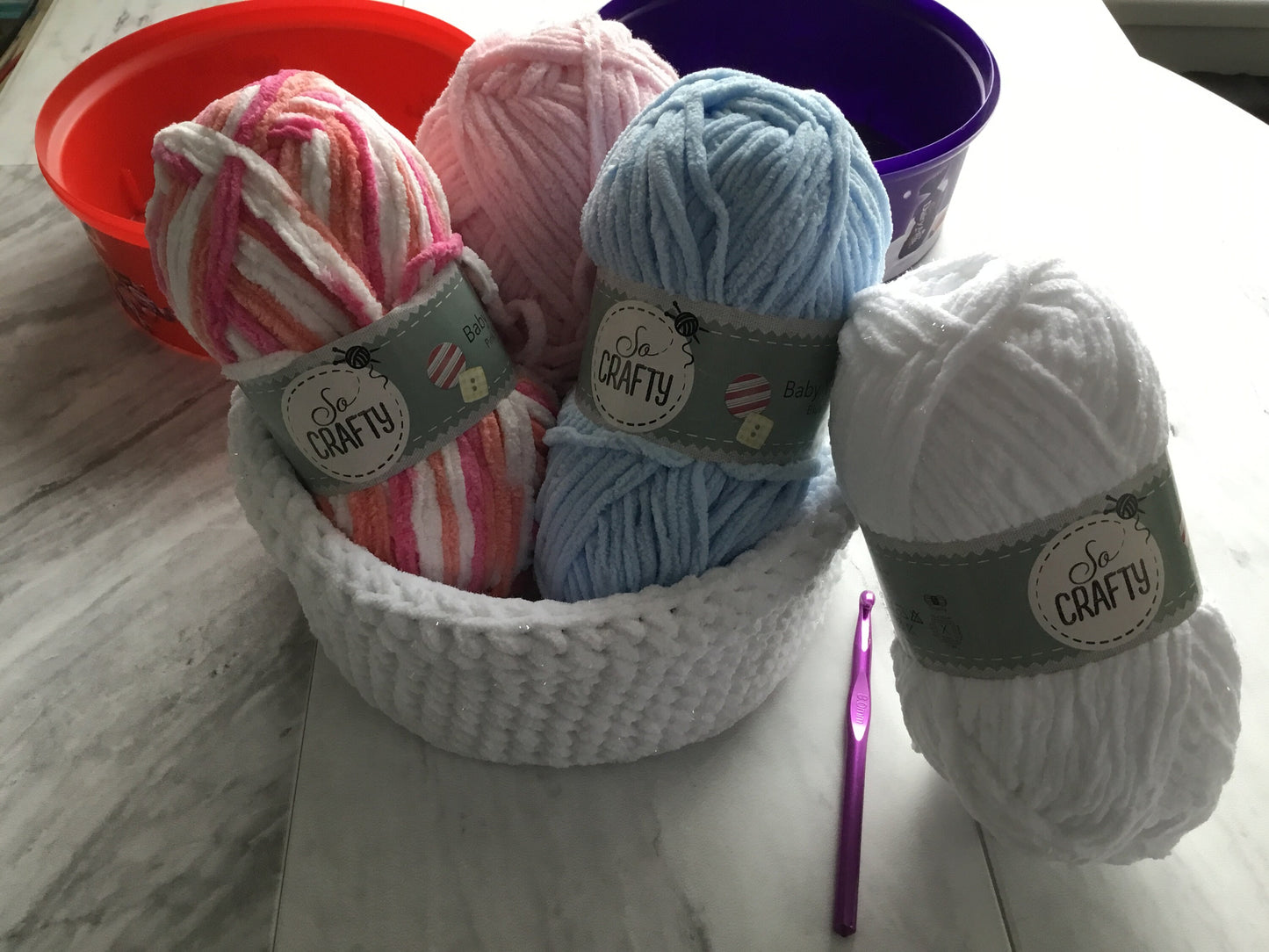 Crochet Pattern PDF for Home Storage Bowl Recycling Project