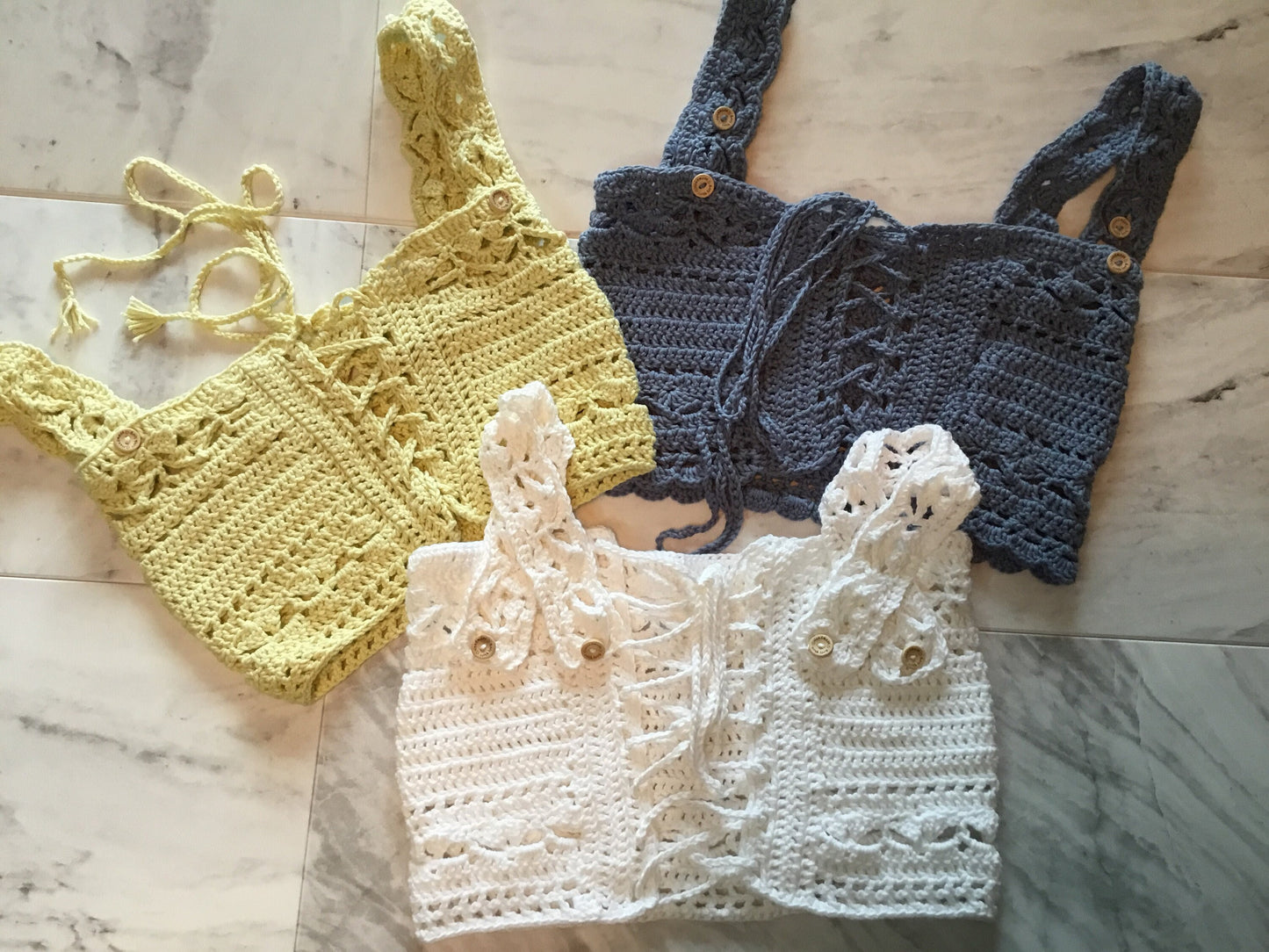Crochet Pattern PDF Basque Style Tube Top with optional straps fully adjustable tie front