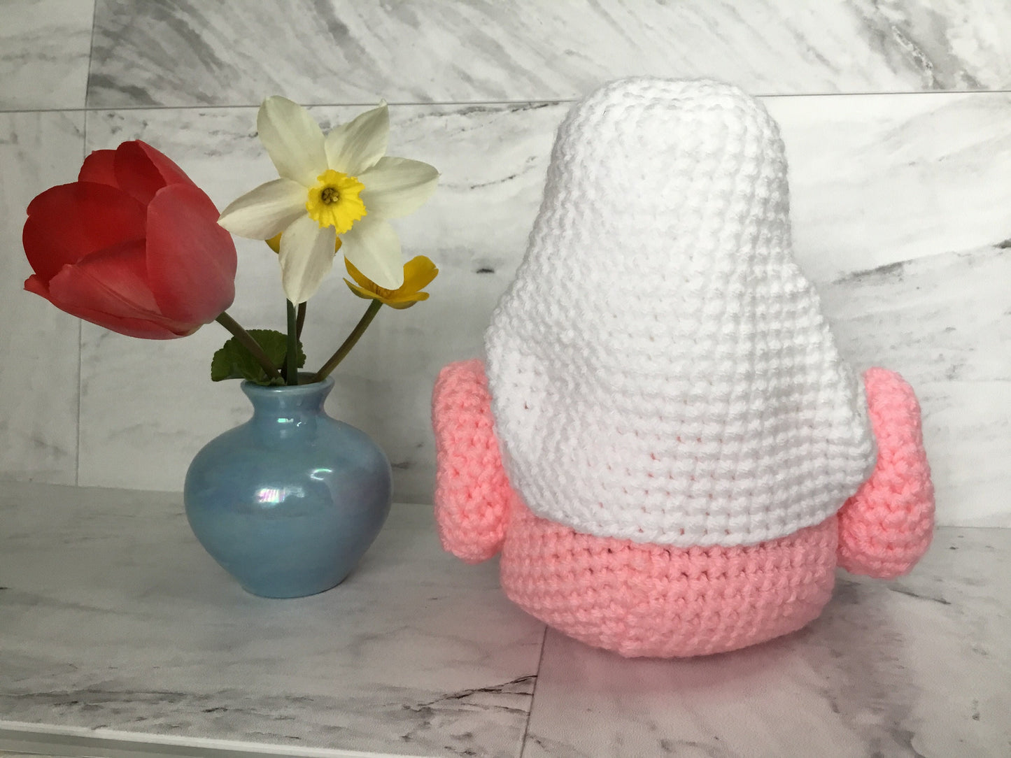 Handmade Crochet Pink Smurf Glasses Holder Perfect Gift