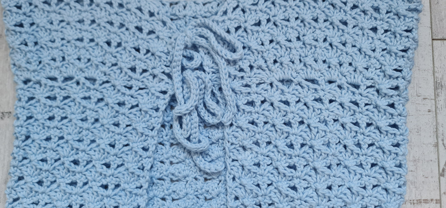 Shell Pattern Elegant Front Tie Top