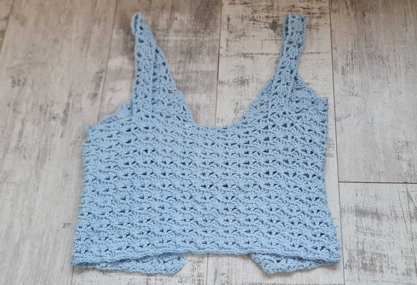 Shell Pattern Elegant Front Tie Top