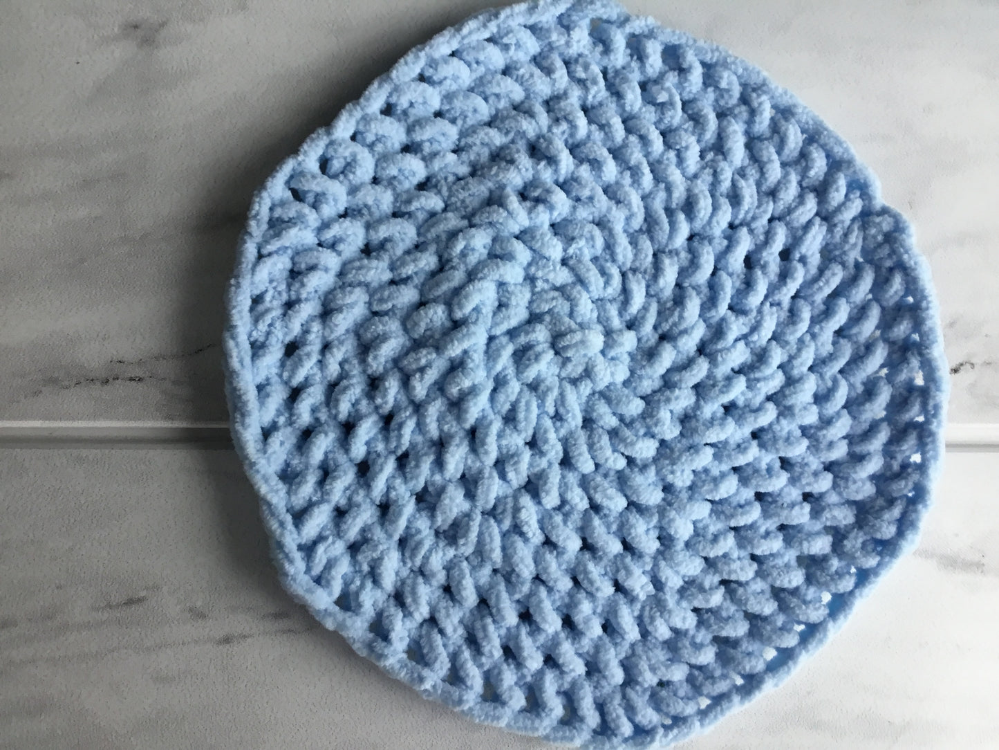 Eco‑Friendly Crochet Basket – Upcycled Chocolate Tub Cover