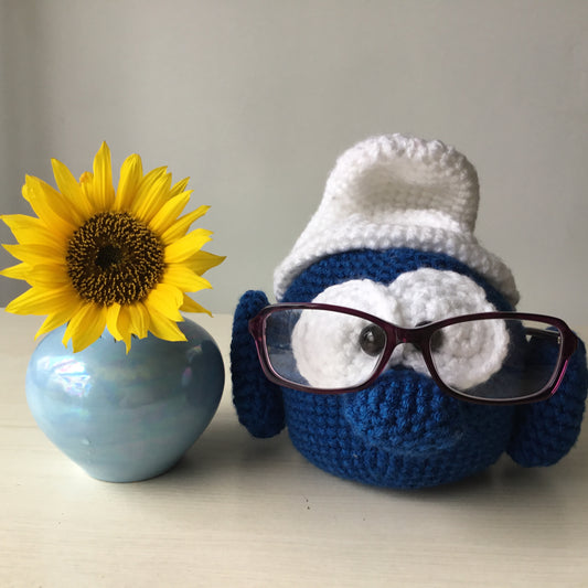 Perfect Gift Handmade Crochet Smurf Glasses Holder