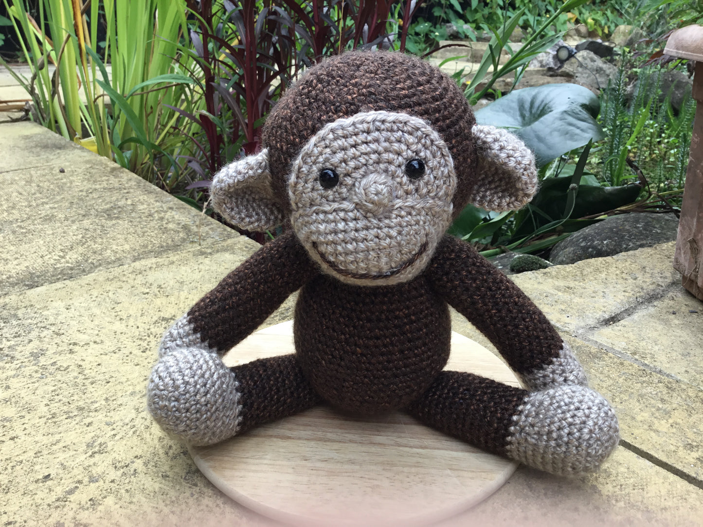 Happy Cheeky Monkey Crochet Toy Doll