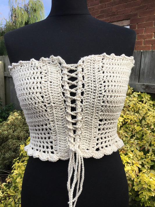 Basque Style Tube Top Adjustable Ties