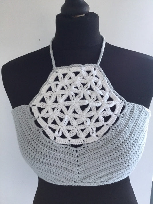 Crochet Festival Dreamcatcher Inset Halter Top