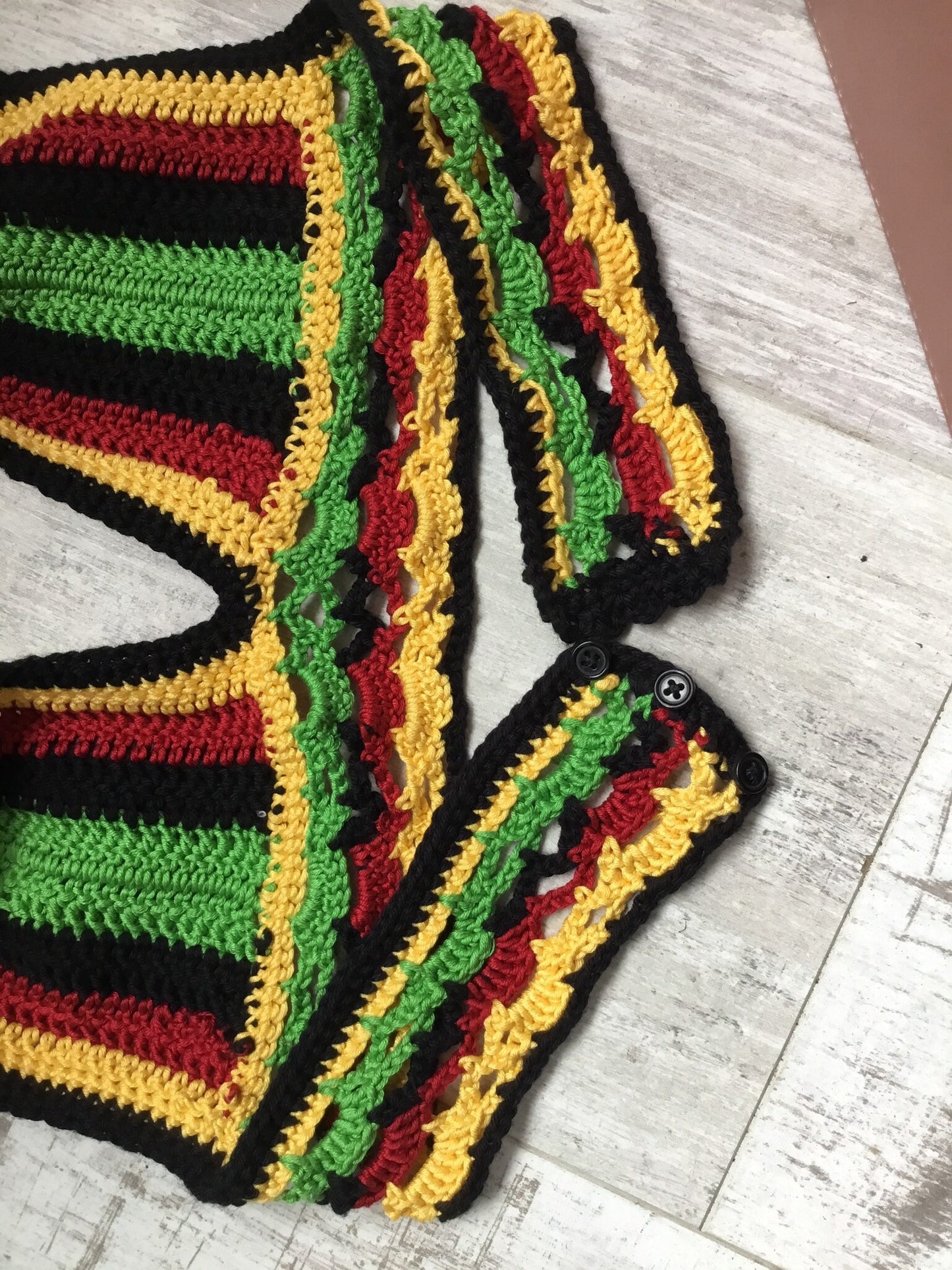 Unique Rasta Colours Festival Halter Top Bralette.