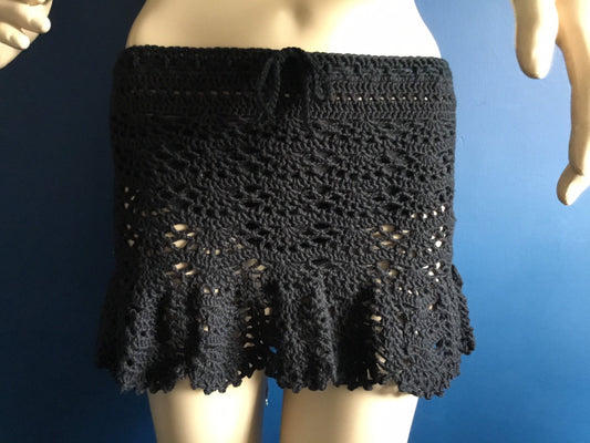 Lacey Crochet Handmade Beach cover up Skirt