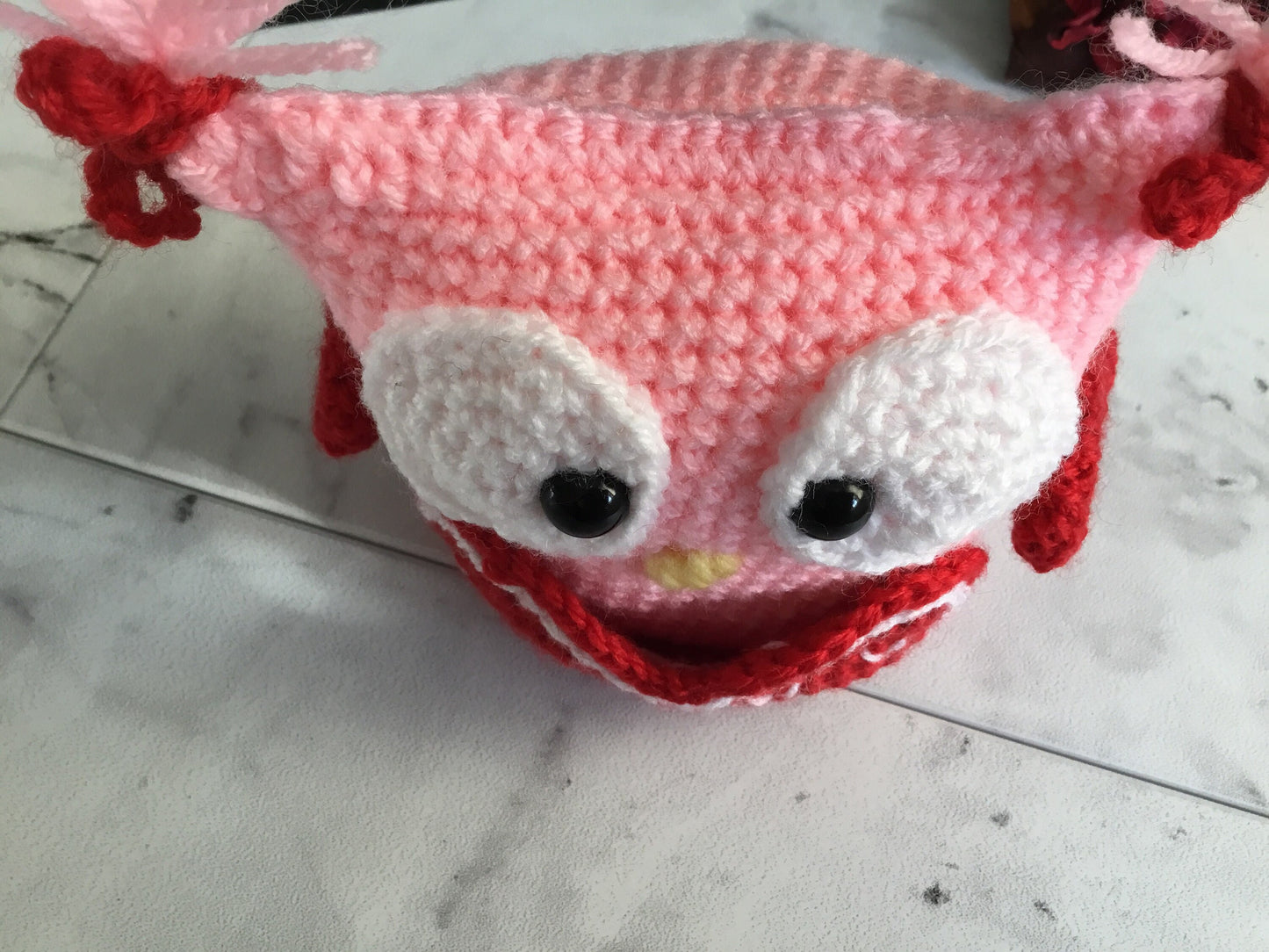 Valentine Handmade Crochet Love Heart Owl Candy Caddy